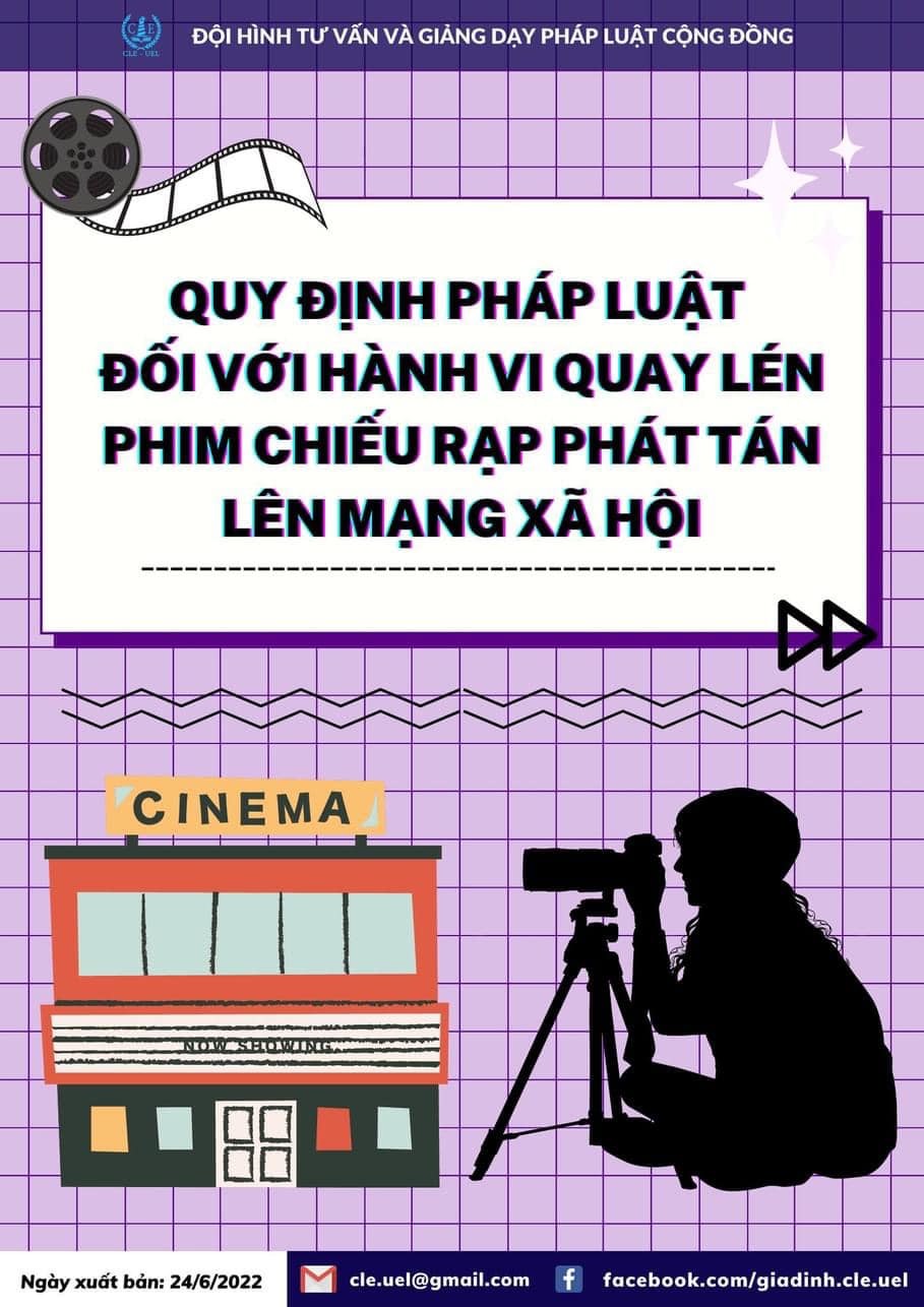 Hoạt động từ cơ sở » Khối trường học » TDU - QUY ĐỊNH PHÁP LUẬT VỀ HÀNH VI QUAY  LÉN PHIM CHIẾU RẠP PHÁT TÁN LÊN MẠNG XÃ HỘI - Tuổi trẻ Tây Đô